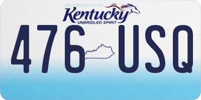 KY license plate 476USQ