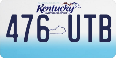 KY license plate 476UTB