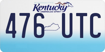 KY license plate 476UTC