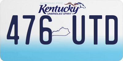 KY license plate 476UTD