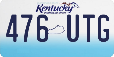 KY license plate 476UTG