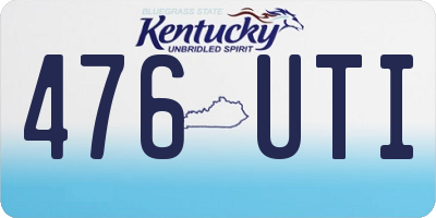 KY license plate 476UTI