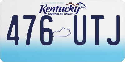KY license plate 476UTJ