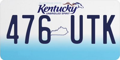 KY license plate 476UTK