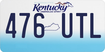 KY license plate 476UTL