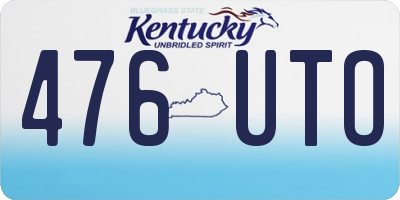 KY license plate 476UTO