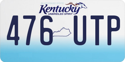 KY license plate 476UTP