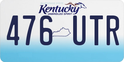 KY license plate 476UTR