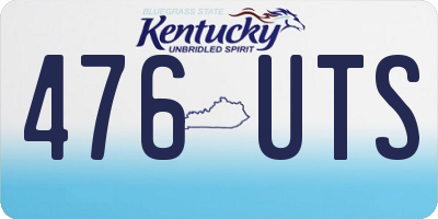 KY license plate 476UTS
