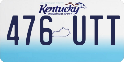 KY license plate 476UTT