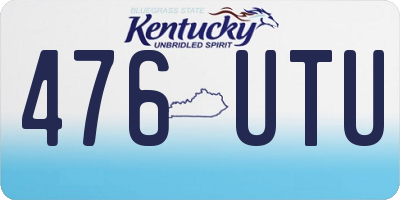 KY license plate 476UTU