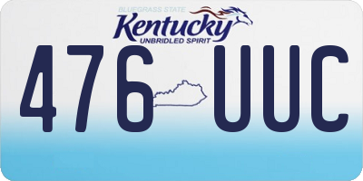 KY license plate 476UUC
