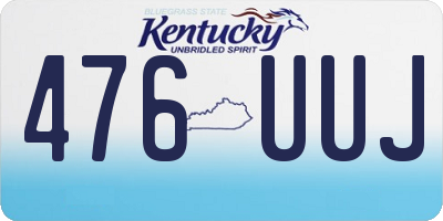 KY license plate 476UUJ
