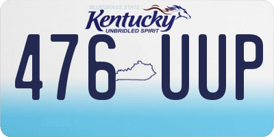 KY license plate 476UUP
