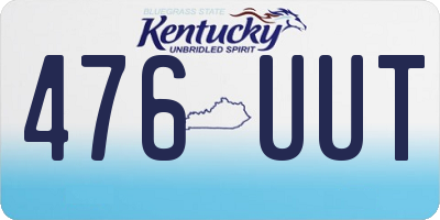 KY license plate 476UUT