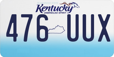 KY license plate 476UUX