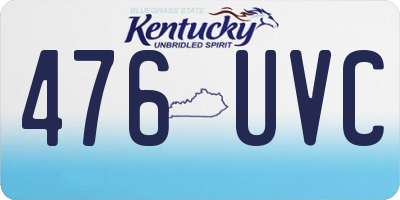 KY license plate 476UVC