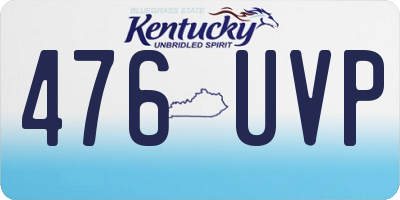 KY license plate 476UVP