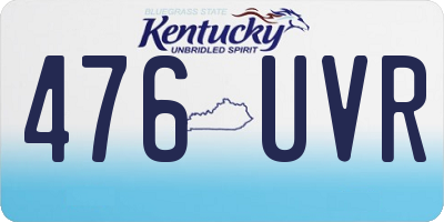 KY license plate 476UVR