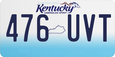 KY license plate 476UVT