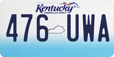 KY license plate 476UWA
