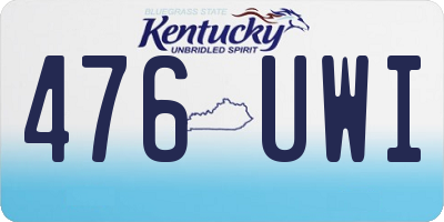 KY license plate 476UWI