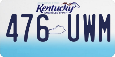 KY license plate 476UWM