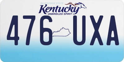 KY license plate 476UXA