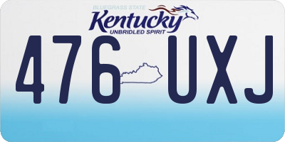 KY license plate 476UXJ