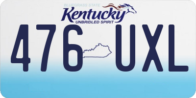 KY license plate 476UXL