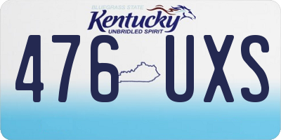 KY license plate 476UXS