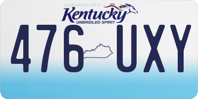 KY license plate 476UXY