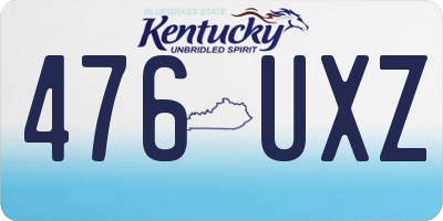 KY license plate 476UXZ