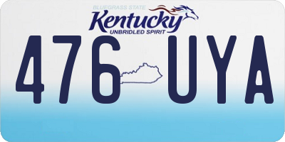 KY license plate 476UYA