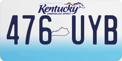 KY license plate 476UYB