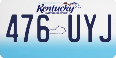 KY license plate 476UYJ
