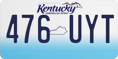 KY license plate 476UYT