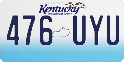 KY license plate 476UYU