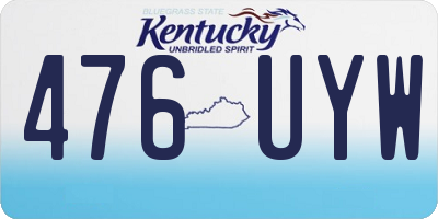 KY license plate 476UYW
