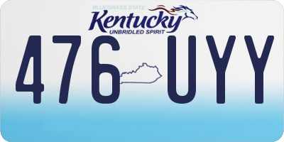 KY license plate 476UYY