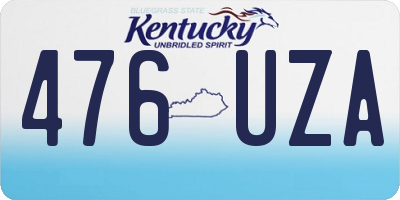 KY license plate 476UZA
