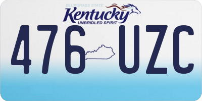 KY license plate 476UZC