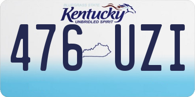 KY license plate 476UZI