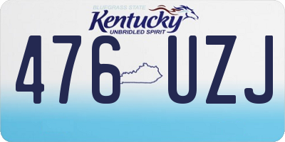KY license plate 476UZJ