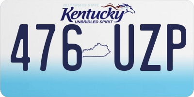 KY license plate 476UZP