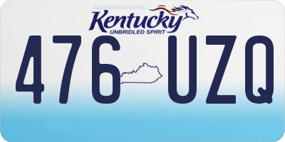KY license plate 476UZQ