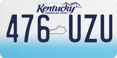 KY license plate 476UZU
