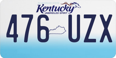 KY license plate 476UZX