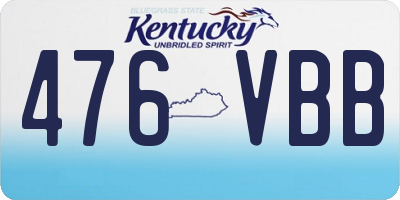 KY license plate 476VBB