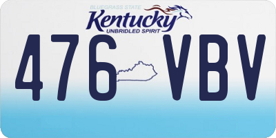 KY license plate 476VBV